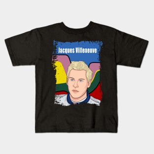 Jacques Villeneuve Illustration Tribute Kids T-Shirt